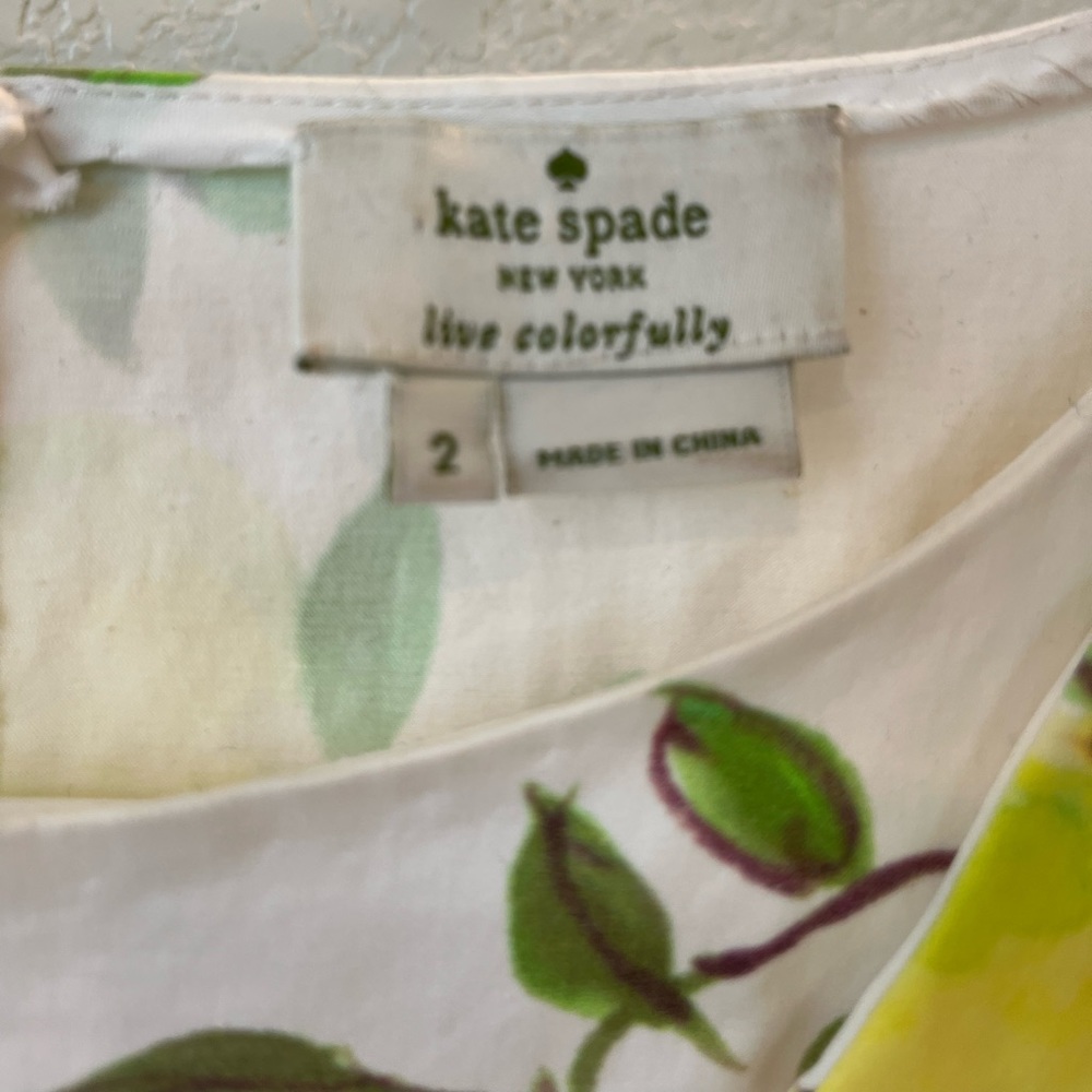 Kate Spade lemon peplum top - Picture 2 of 3